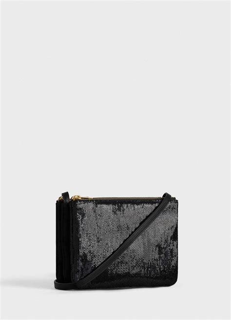 celine trio black silver|celine black tie trio.